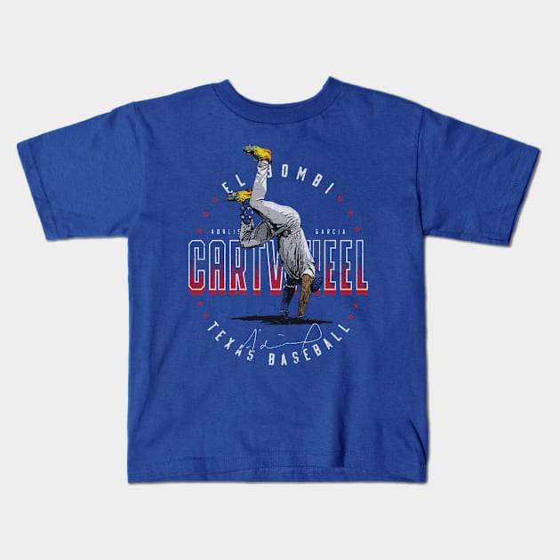 Adolis Garcia Texas Cartwheel Kids T-Shirt by Jesse Gorrell